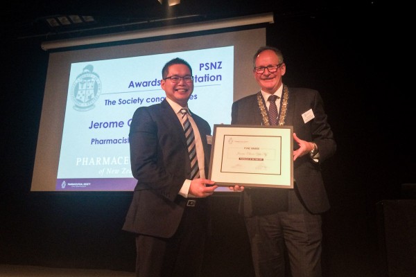 Jerome Ng - Pharmacist of the Year 2017 (PSNZ)